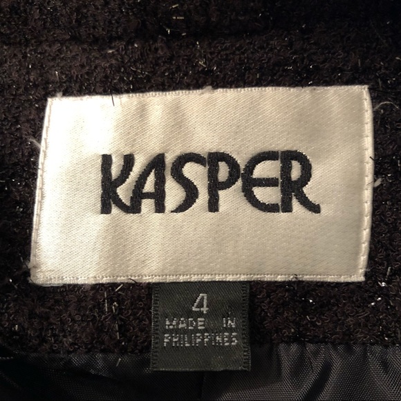 Kasper Vintage Sparkly Grid Pattern Formal Suit - Picture 15 of 16